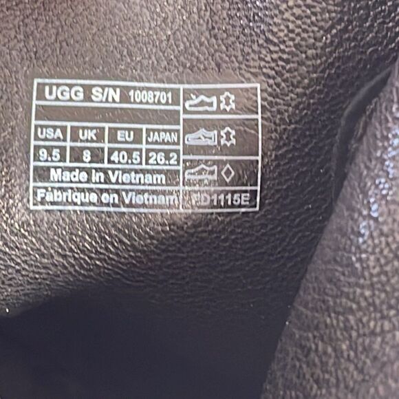 UGG Athena Leather/Suede Zip Boots Style S/N 1008701 Sz 9.5 - Picture 7 of 9